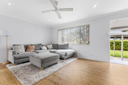 Living room with Grey couch